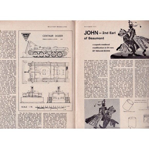 Military Modelling Magazine October 1972 UK Import | Tanks Figures Plans - Picture 7 of 9